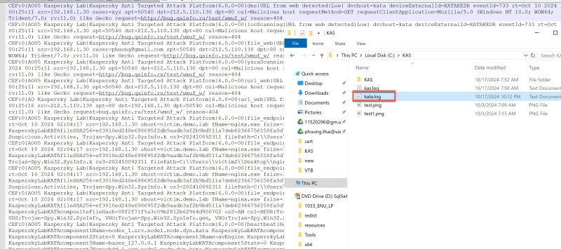 Log example fireshare