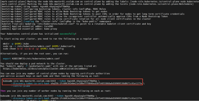 control plan master node